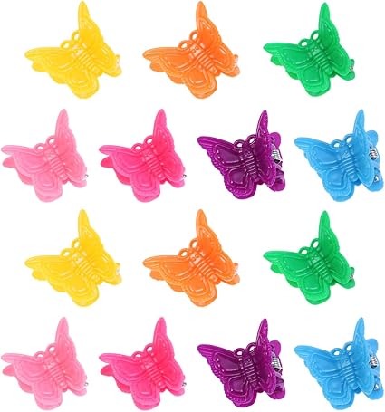 Frcolor Clips De Garra De Pelo De Mariposa Mini Broches De Color