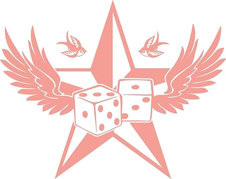 Grazdesign Wandtattoo Vintage Wandsticker Rockabilly Stern Mit Flugel Wohnzimmer Deko Rock N Roll Button 38x30cm 819 Dalhia Pink Amazon De Kuche Haushalt