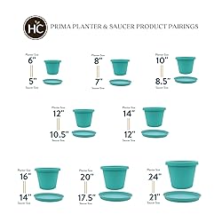 The HC Companies 12 Inch Round Prima Plastic Plant