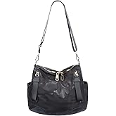 PAKFIEKS Women Nylon Crossbody Bag Hobo Tote Bag Large Capacity Anti-theft Lightweight Travel Shoulder Bag