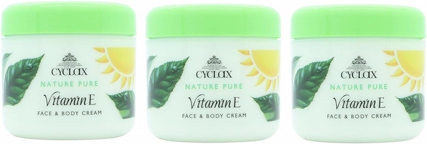 THREE PACKS Cyclax Vitamin E Face & Body Cream 300ml