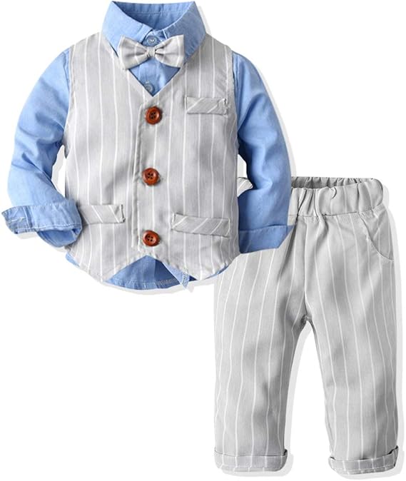 Amazon Oneu 子供服 紳士服 フォーマル 子供スーツ ベビー服 洋装フォーマル ボーイズ Tシャツ おしゃれ 幼児 蝶ネクタイ 結婚式 卒業式 入園式 3点セット フォーマル 通販