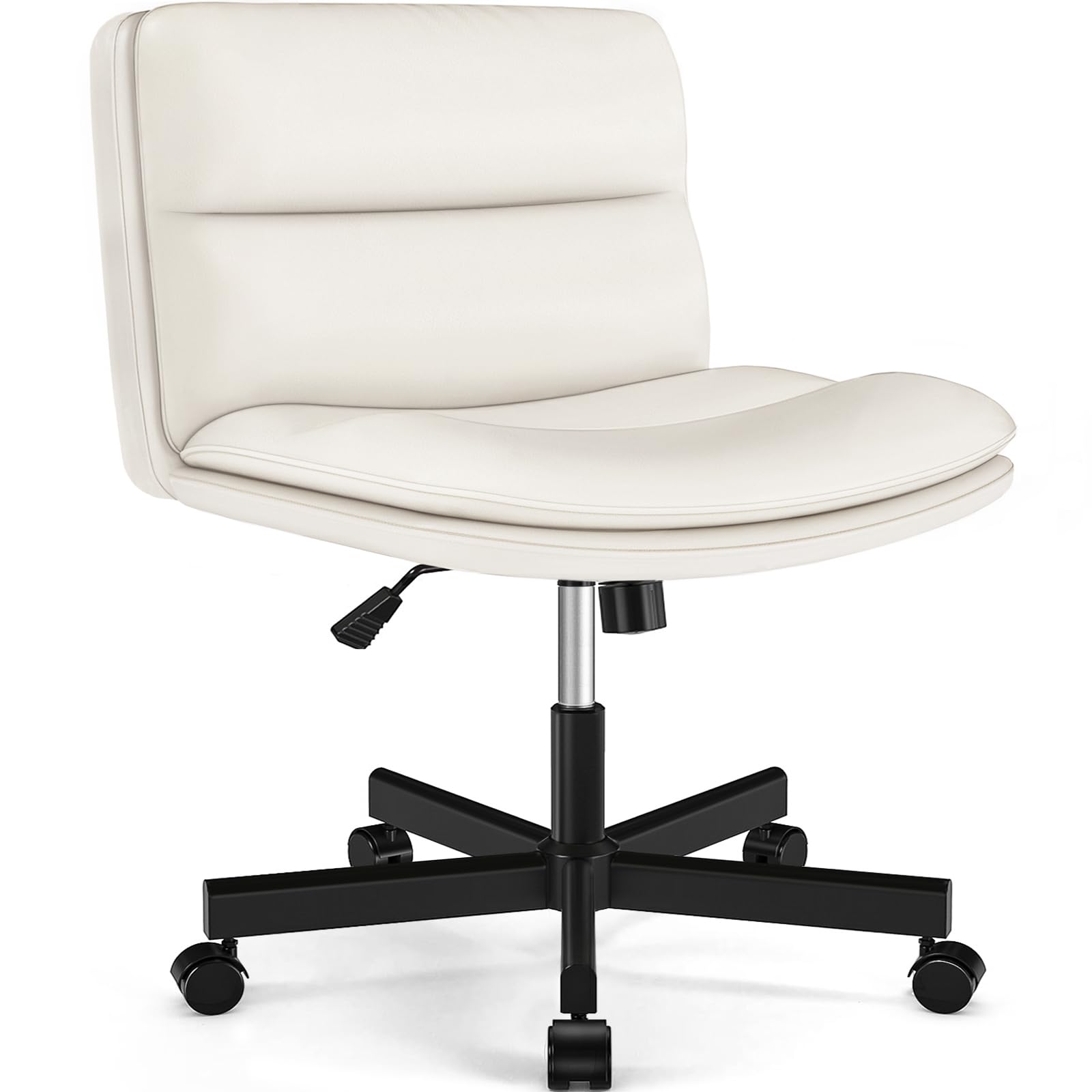 Photo 1 of (see images for damage) TVON Armless Office Desks Chair with Wheels and Thickened Cushion, Ergonomic Home Office Computer Chair