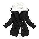 Playworld Womens Hooded Warm Winter Coats Parkas With Faux Fur Jackets Outwear