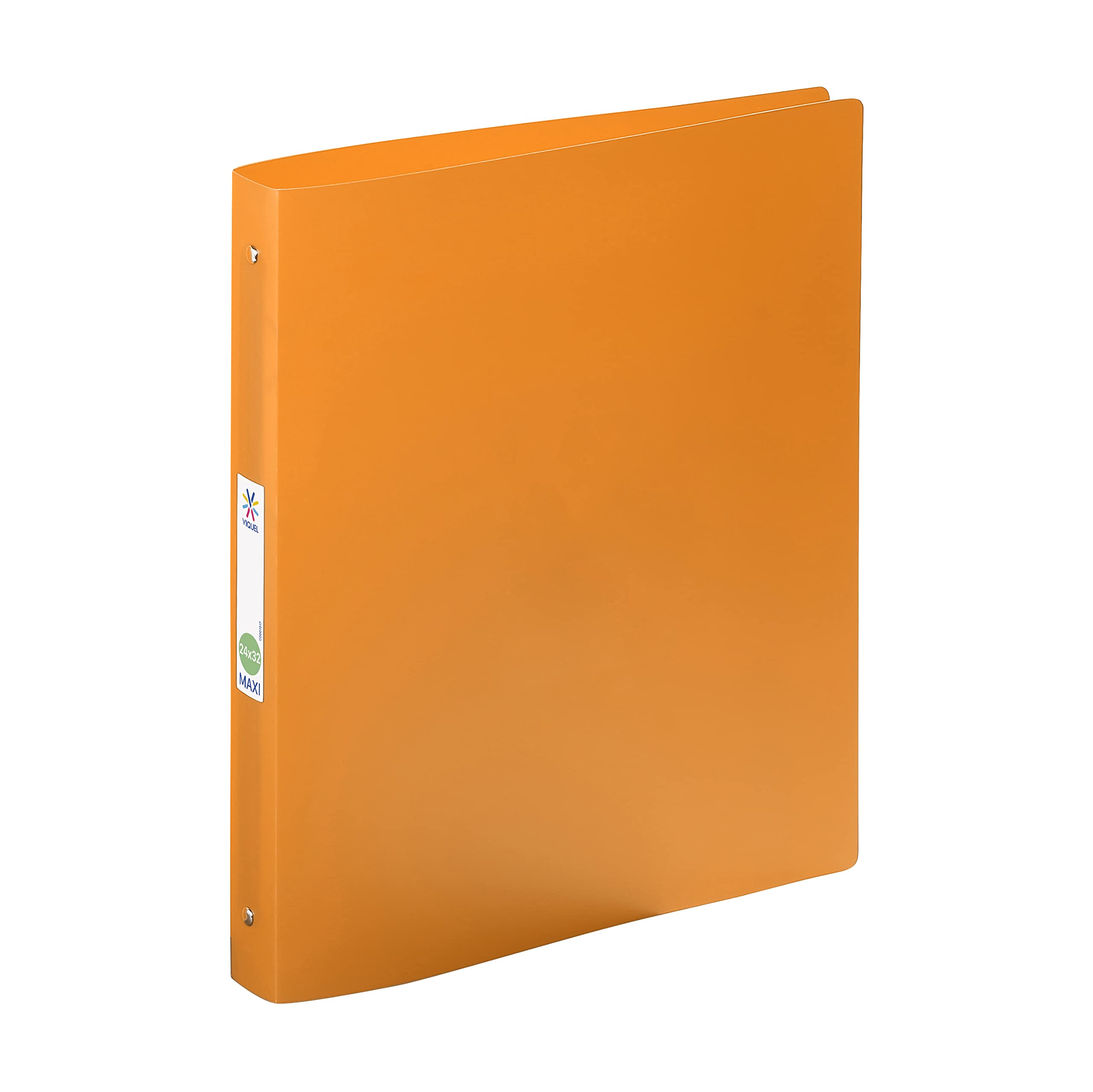 Viquel - Large Flexible Binder 24 x 32 cm Made of Recycled Essential Plastic - Label on the Back - Made in France - Orange