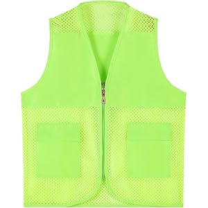 CHLPEYUVCH Unisex Kids Mesh Breathable Fishing Vest Multi Pocket Photography Travel Utility Waistcoat for Youth