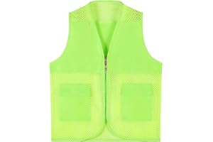 Kids Boy's Tops Mesh Vest Breathable Fishing Vest Photography Travel Hiking Waistcoat Sleeveless Jacket Soft Adults, Green, 6