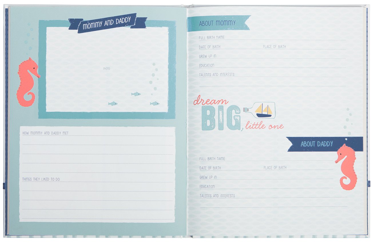 C.R. Gibson First 5 Years Memory Book, by Carters, Record Memories and Milestones on 64 Beautifully Illustrated Pages - Under The Sea : Baby