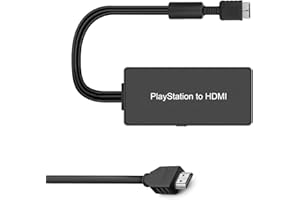Azduou PS2 to HDMI Adapter HD-Link Cable for PS2 Converter Support 4:3/16:9 Switch, Works for PlayStation 1/PlayStation 2 and PS3. PS1 Adapter Converter with S-Video Singal