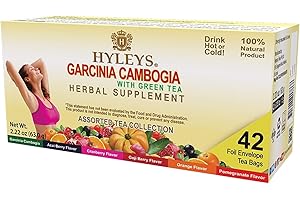 HYLEYS Tea Garcinia Cambogia Green Tea with Assorted Flavors - 42 Tea Bags