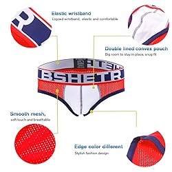 Men's Underwear Briefs 3-Pack Mesh Low Rise Multi
