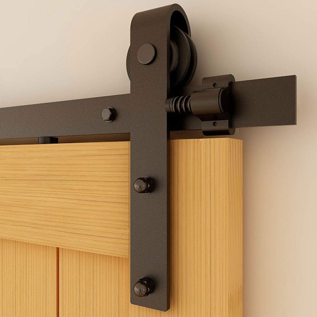 CCJH 224 cm (7.5 ft) sliding door fitting set, sliding door system, rail for sliding door, hanging rail for single wooden door