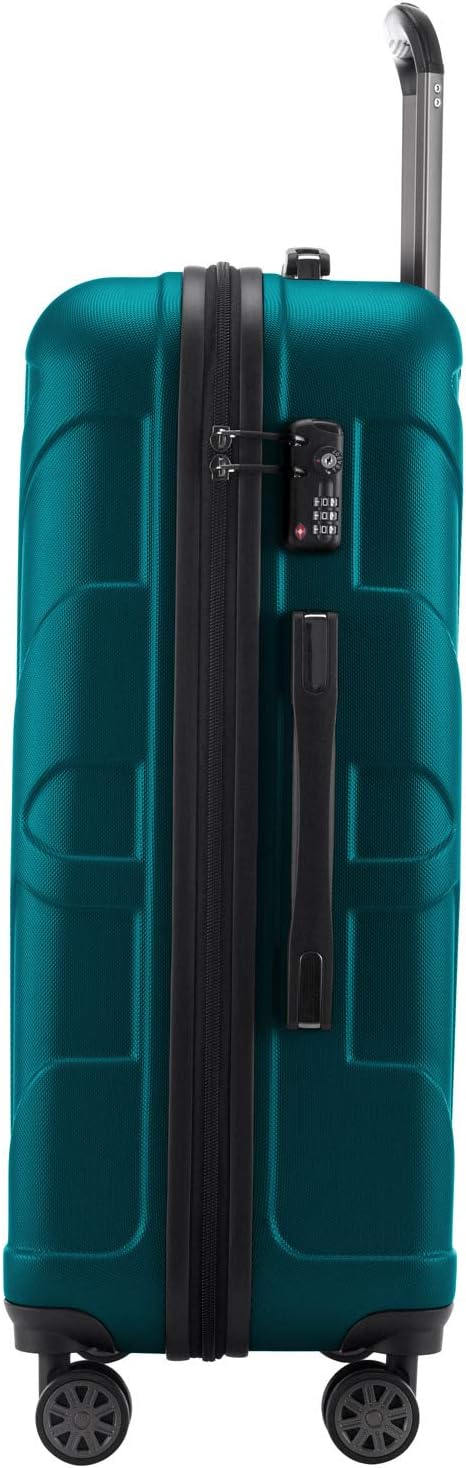 Suitline - Expandable Luggage Set, Carry On Trolley 55cm + Medium Sized Suitcase 66cm + LargeTrolley 76cm, ABS, TSA, Aquagreen - Image 5