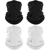ROXUN 4 Pack Neck Gaiter, Cooling Breathable Face Mask UV Protection Scarf Hiking Bandana for Men/Women