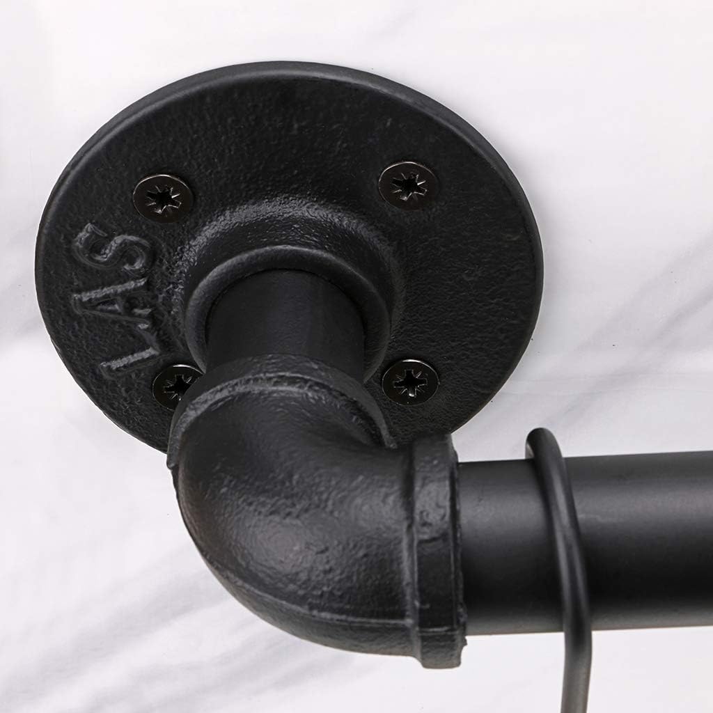 Sumnacon 16 Inch Industrial Pipe Pan Pot Rack with 8-Hooks, Wall Mounted Metal Rail Kitchen Utensil Pot Pan Lid Storage Organizer/Cookware Holder with Hardwares: Kitchen & Dining