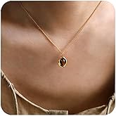 Tiger Eye Necklace, 14K Gold Natural Stone Necklace for Women, Adjustable Vintage Necklace for Spiritual Jewelry