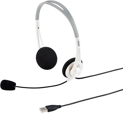 Amazon Co Jp サンワサプライ Usbヘッドセット ヘッドホン 有線 無 全 指向性マイク 軽量 Skype Zoom Teams対応 ホワイト Mm Hsusb16w ケーブル長 約2 1m 家電 カメラ