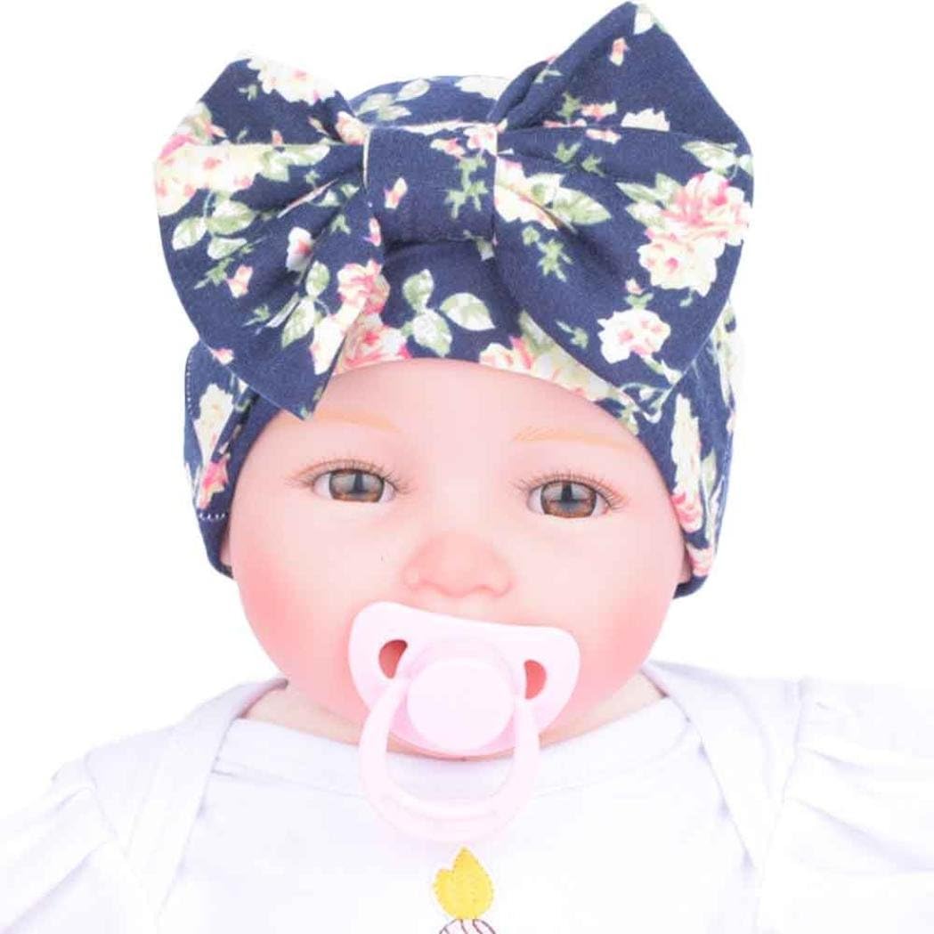 Highpot Newborn Baby Hats, Baby Boy Girl Hat Decoration with Flower Bowknot Flower Hospital Hat