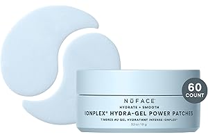 NuFACE IonPlex Hydra-Gel Power Under Eye Patches - Gel Under Eye Mask for Puffy Eyes & Dark Circles - Cooling Patches & Hydra
