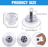 Flintronic 12 Pcs 25mm Clear Suction Cups Knurled Nut Window Suckers view 2