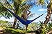 Double Camping Hammock by Arctic Current - Portable Lightweight Parachute Nylon Hammock for Camping, Backpacking or Travel - Includes Rope, Tree Friendly Nylon Straps & Steel Carabiners (Blue / Gray)