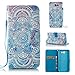 Galaxy J7 Sky Pro Case,HAOTP 3D Beauty Luxury Fashion PU Flip Stand Credit Card ID Holders Wallet Leather Case Cover for Samsung Galaxy J7 V/J7V/J7 Perx/J7 2017 - Mandala Floral Flower