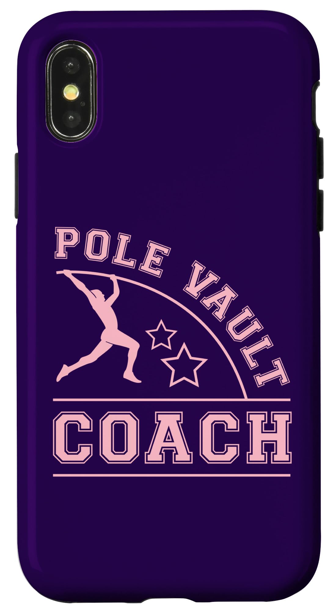 iPhone X/XS Pole Vault Coach Track And Field Pole Vaulter Trainer Pink Case