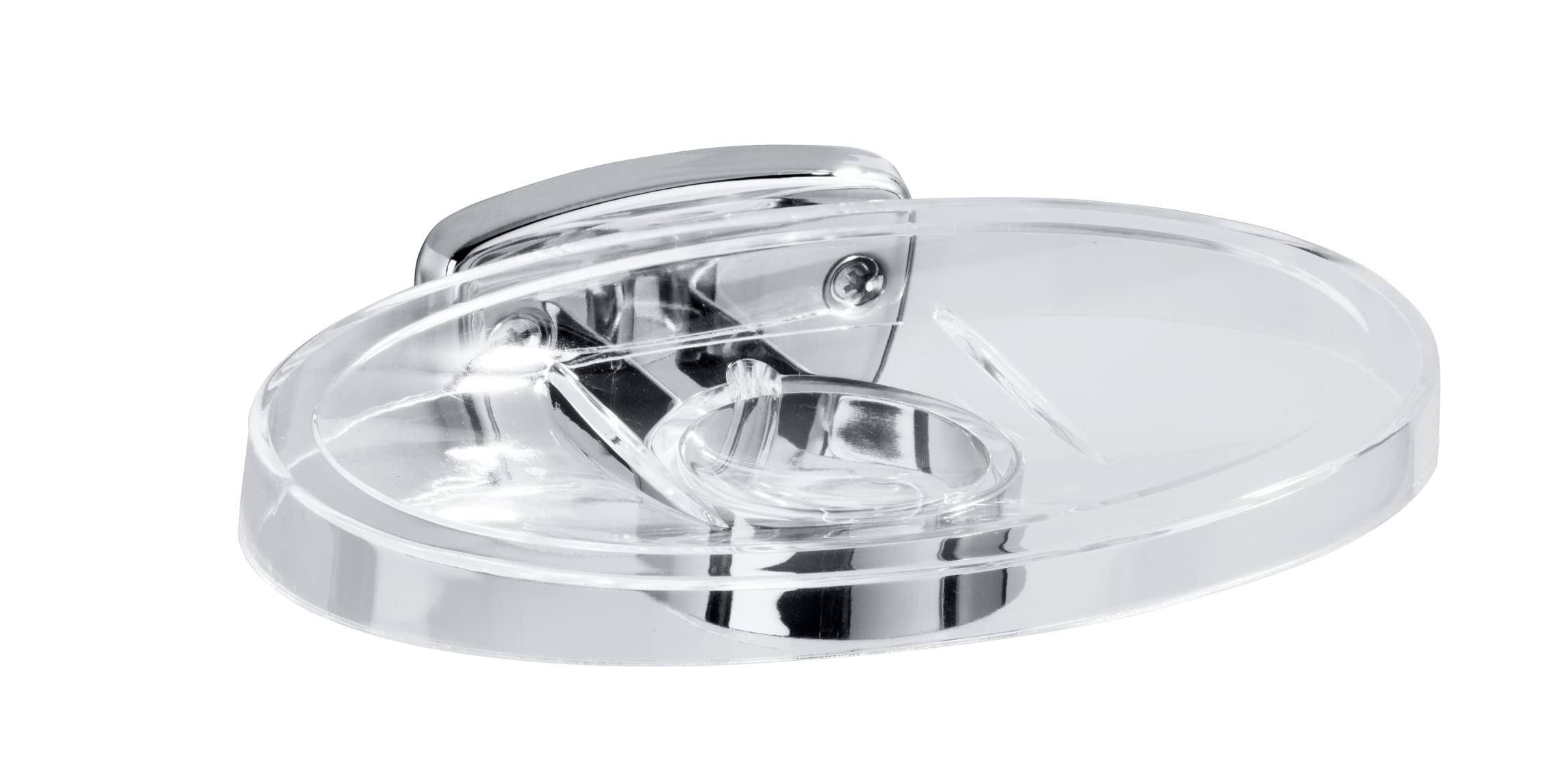 Wenko 17896100 Soap Dish Basic Removable, Metal Stainless Steel, 17.5 x 5.5 x 11.5 cm, Shiny