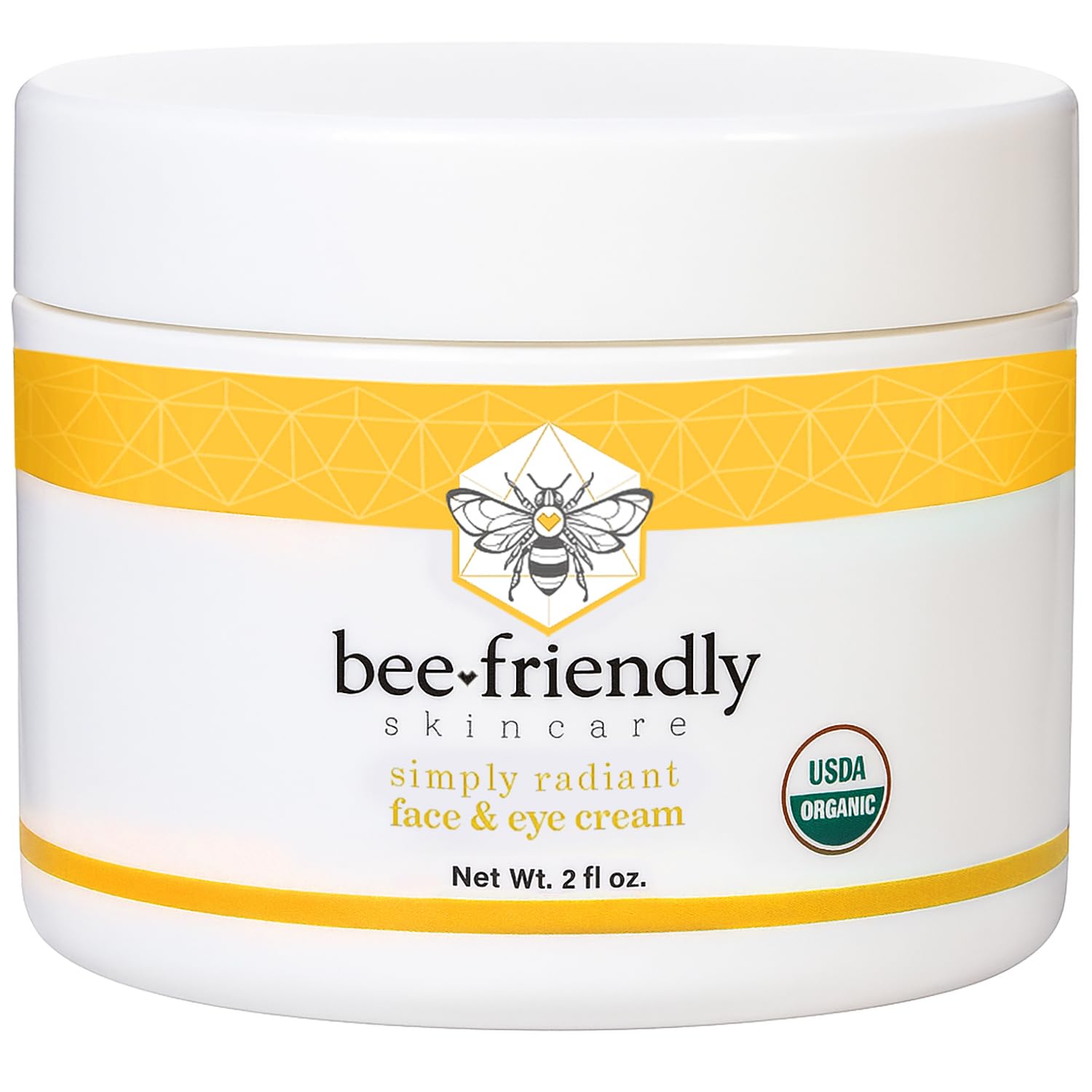 Photo 1 of BeeFriendly Organic Face and Eye Cream, USDA Certified Organic Facial Moisturizer, All In One Natural Face, Eye, Neck, Decollete Cream Reduces Wrinkles & Lines, 2 oz
