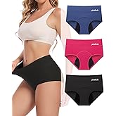 Gladbecke Period Underwear for Women Heavy Flow – Leakproof Cotton Menstrual Panties 3 Pack (Runs small. Size up)