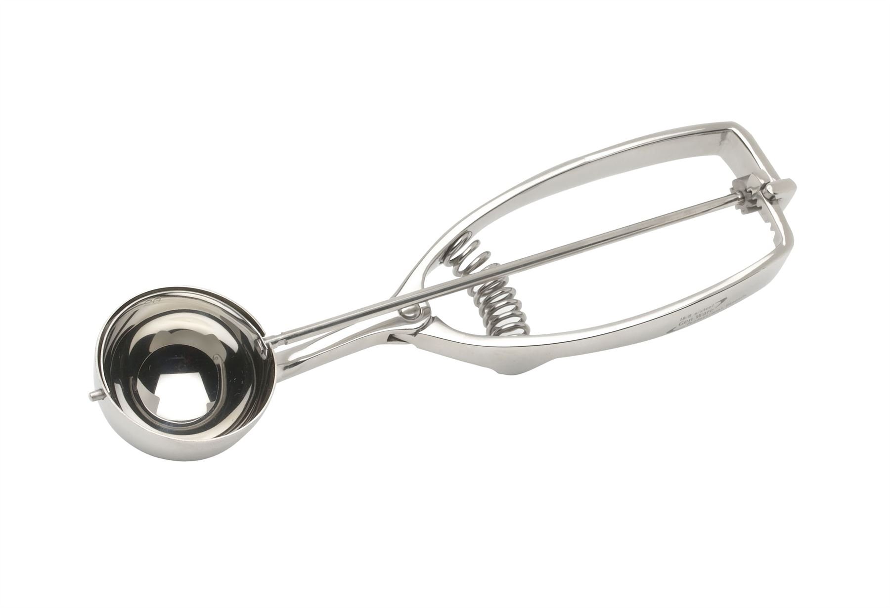 Genware G08 Stainless Steel Ice Cream Portioner with Spring Loaded Handle, 8 Size
