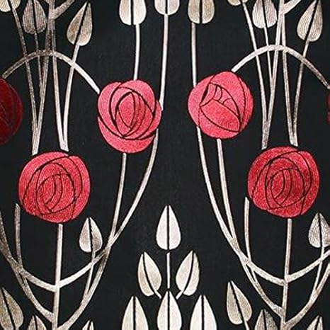 Loome Charles Rennie Mackintosh Style Fabric Clyde Roses Cuillin