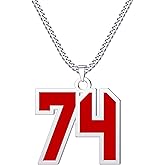 CaJoYo Number Necklace 0-99 Baseball Athletes Jersey Number Sports Charm Pendant Inspiration Jewelry Stainless Steel