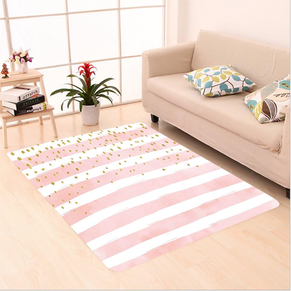 Nalahome Custom carpet n Striped Pattern in Pastel Colors