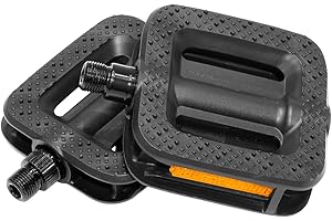 Himiway Bike Pedals 9/16" Lightweight Non-Slip Bicycle Platform Pedals Fits Most Adult Bikes Shock-Absorbing E-Bike Pedal with Reflectors Cycling Pedals Compatible for E-Bike, Urban Commute Bikes