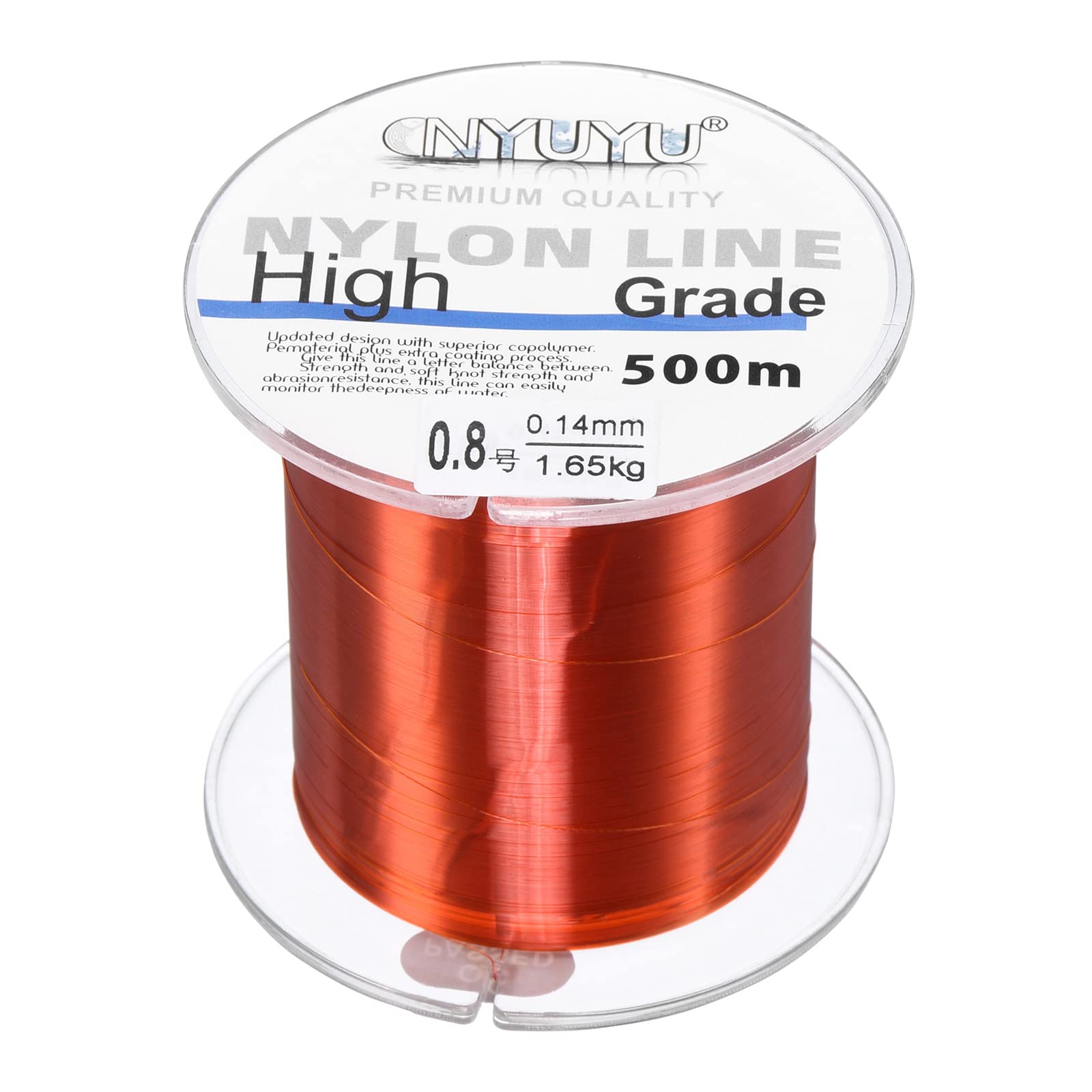 PATIKIL 547Yard/1640FT Nylon Fishing Line, 3Lb Monofilament String Wire Fluorocarbon Coated for DIY Craft Hanging Decoration, Wine Red