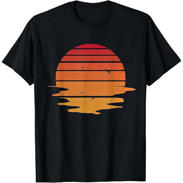 Amazon.com: Vintage sunset Graphic tee shirt T-Shirt