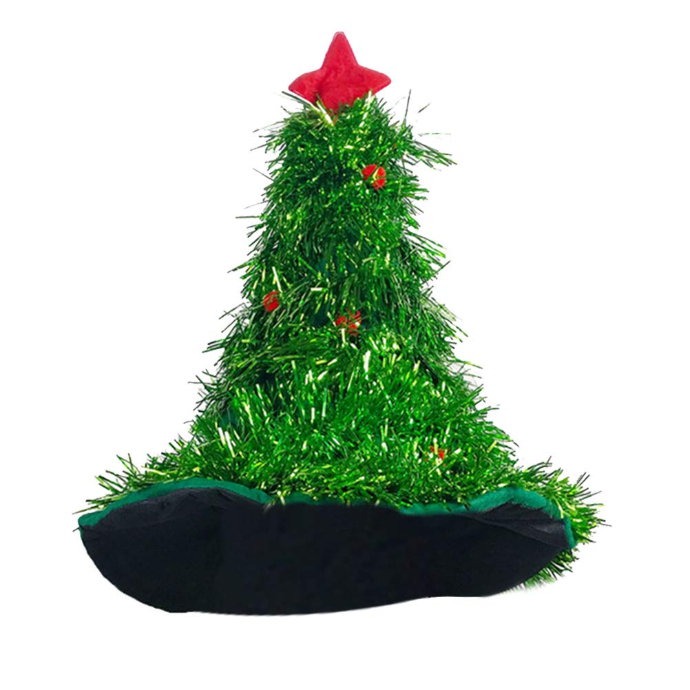 Amosfun Forma Di Albero Di Natale Cappello Carino Cappellino Di Paglia Accessori Costume Vestito Da Partito Puntelli Regalo Di Natale Forniture Cosplay Regalo Di Natale Per Gli Amici Verde Hobby Creativi Cappellini