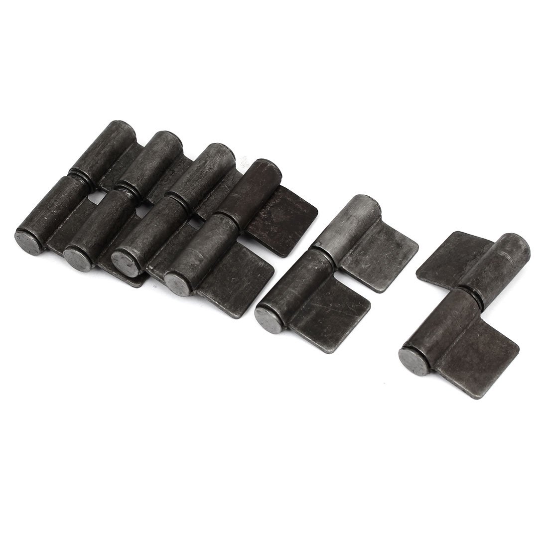 Sourcingmap Cupboard Cabinet Door 3-inch Metal 360 Degree Welding Flag Hinge Gray 6pcs