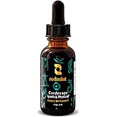 Redmint Cordyceps Mushroom Herbal Tincture -Sports & Physical | Rooted in Ancient TCM Wisdom | Organic Energy & Stamina Support Mushroom Blend Supplement | Natural Endurance & Immune Support | 1 Fl oz