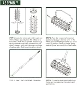 Colwelt Lawn Aerator Rolling Heavy Duty Manual 124cm Handle Spike Aerator view 7