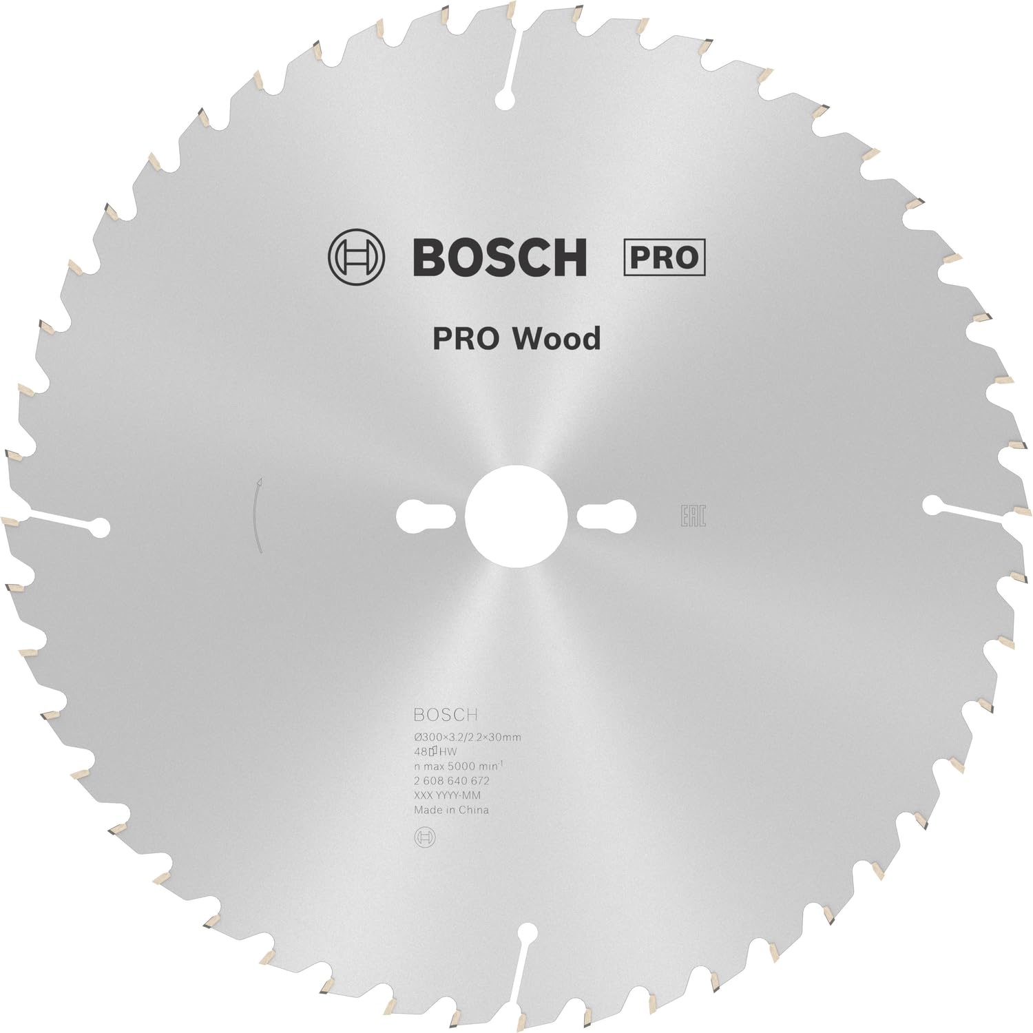 Bosch 1x PRO Wood Circular Saw Blade for Corded Table Saws (for Softwood, Hardwood, Ø mm, Professional Accessory Table Circular Saw)