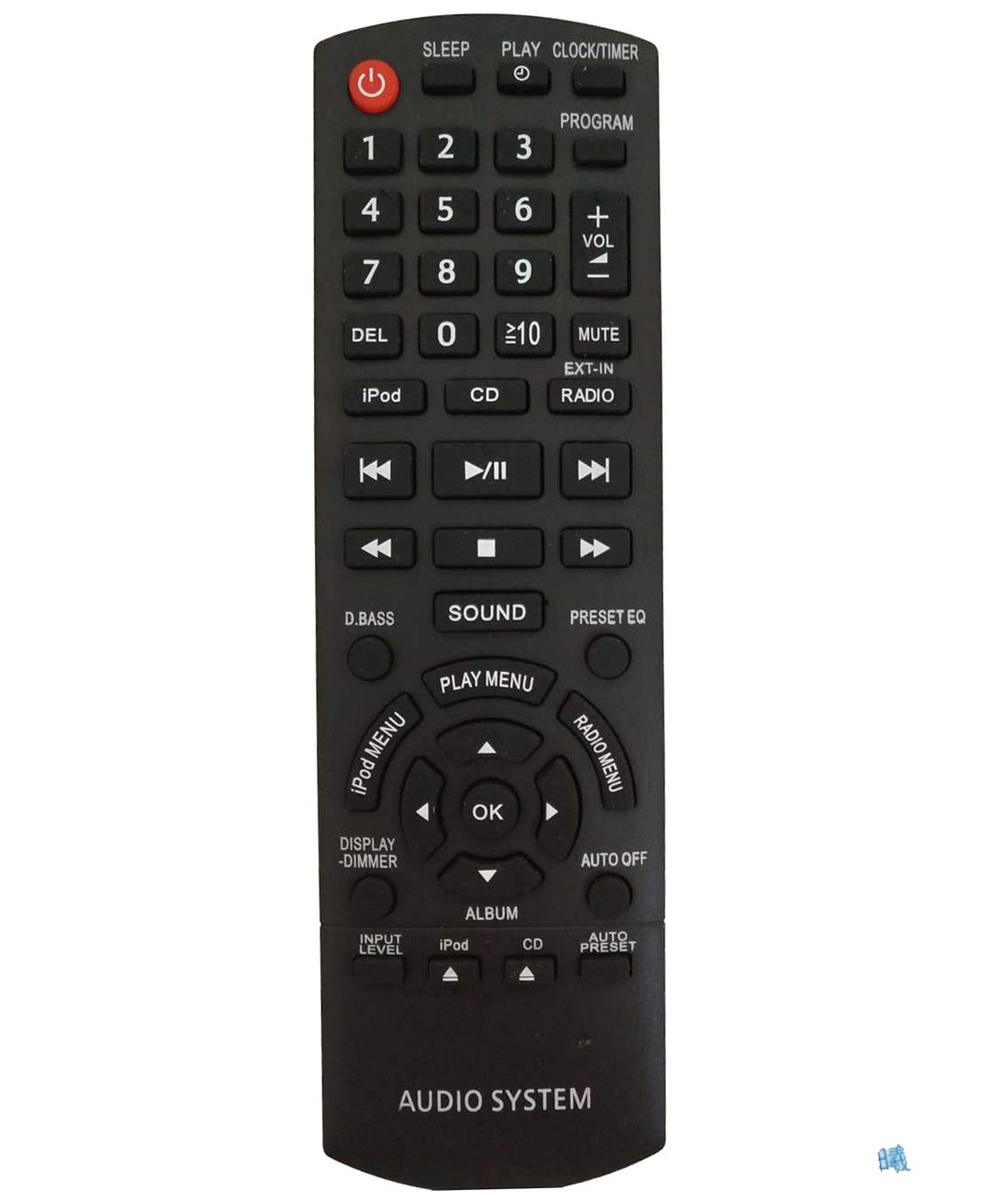 VINABTY N2QAYB000641 sub N2QAYB000643 Replacement Remote Control Fit for Panasonic Compact Stereo System SC-HC35 SC-HC35DB