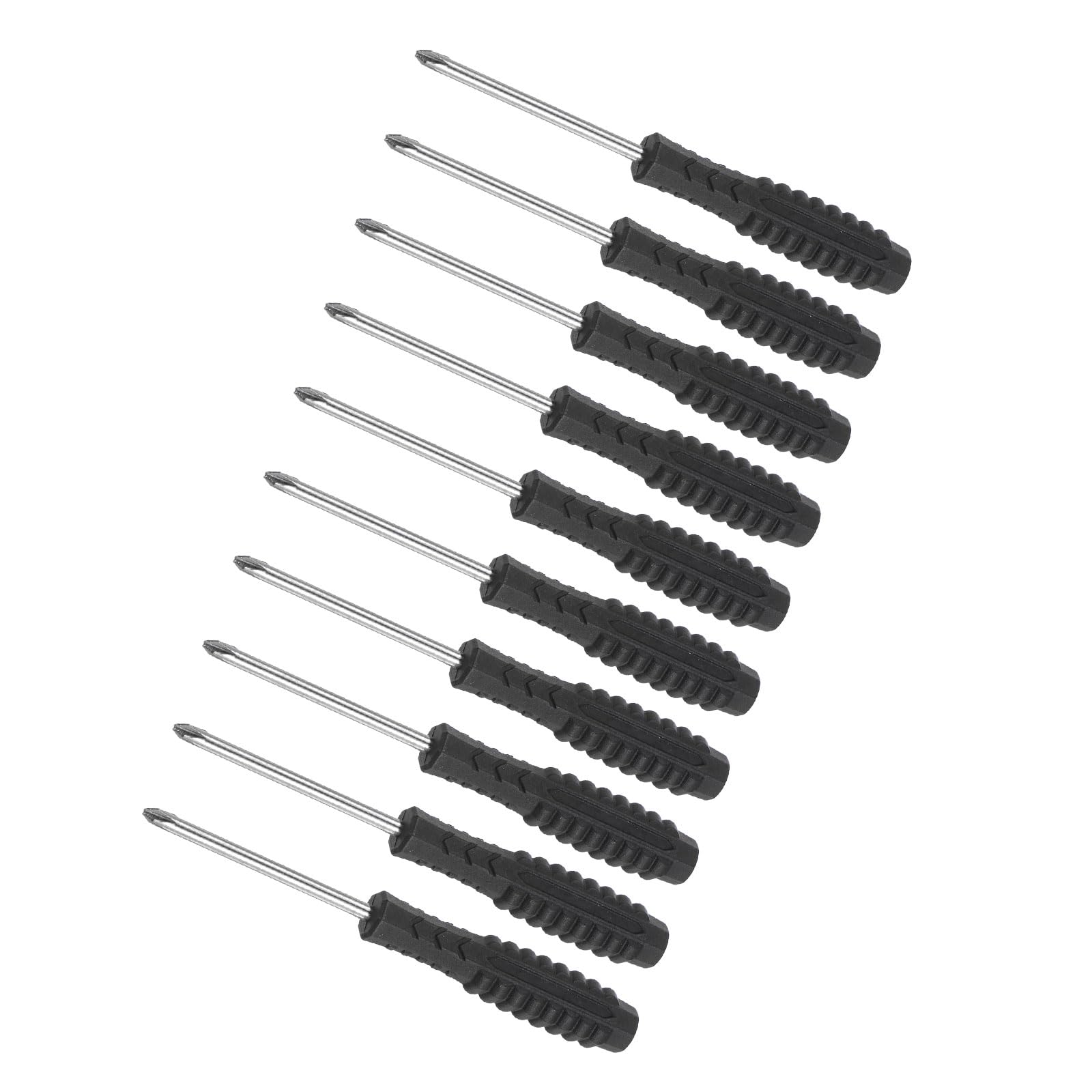 CoCud Mini Phillips Screwdriver, 3.0mm Size 98mm Length, Carbon Steel Small Cross Head Screwdrivers with Anti-Slip Handle - (Applications: for Glasses, Watch or Laptop), 10-Pieces