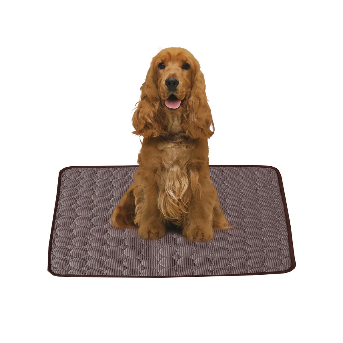 PETCUTE Cooling Pad for Dogs Dog Cooling Mat Pet Cooling Mat Pad Cool Dog Bed Mattress Crate Mat Brown Medium