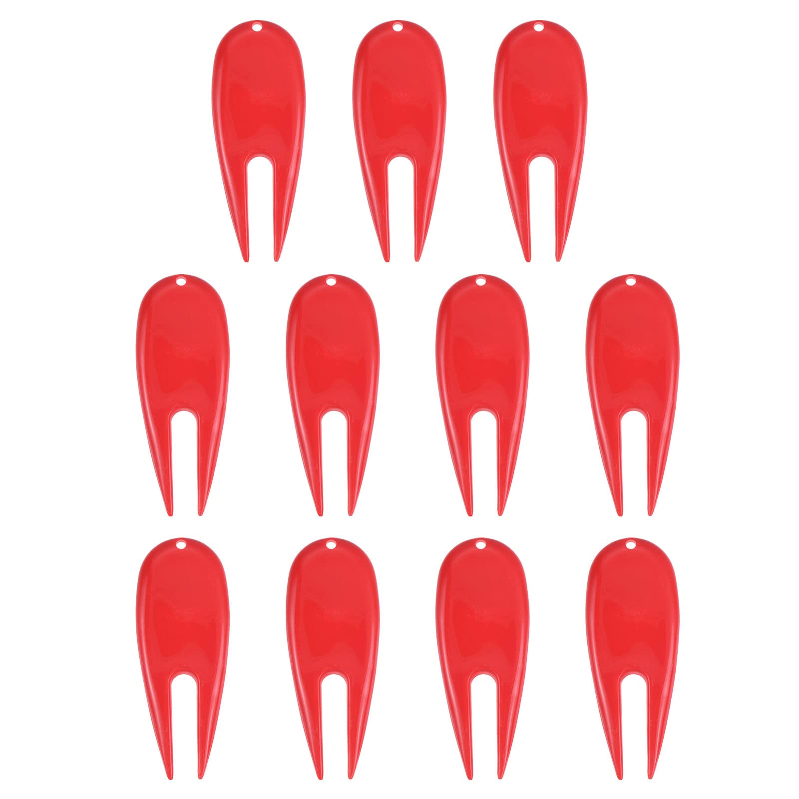 PATIKIL Golf Divot Tool, 12 Pack Plastic Golf Repair Tool Ball Marker for Golfer, Red
