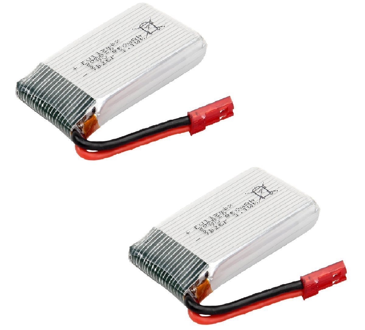 YUNIQUE GREEN-CLEAN-POWER - Replacement Battery 3.7V 850mAh Li-Po for Drone Syma X56, X56W, X54HW, X54HC, Safe and Durable | Silver | 50x26x9 mm - 50 gr