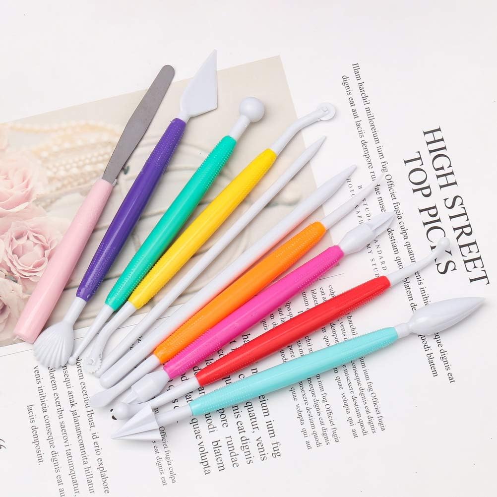 10 Pieces Clay Tools, Plastic Sculpting Tools Polymer Clay Tools Clay Tools Sculpting Ceramic Pottery Tool Kit for Shaping and Sculpting