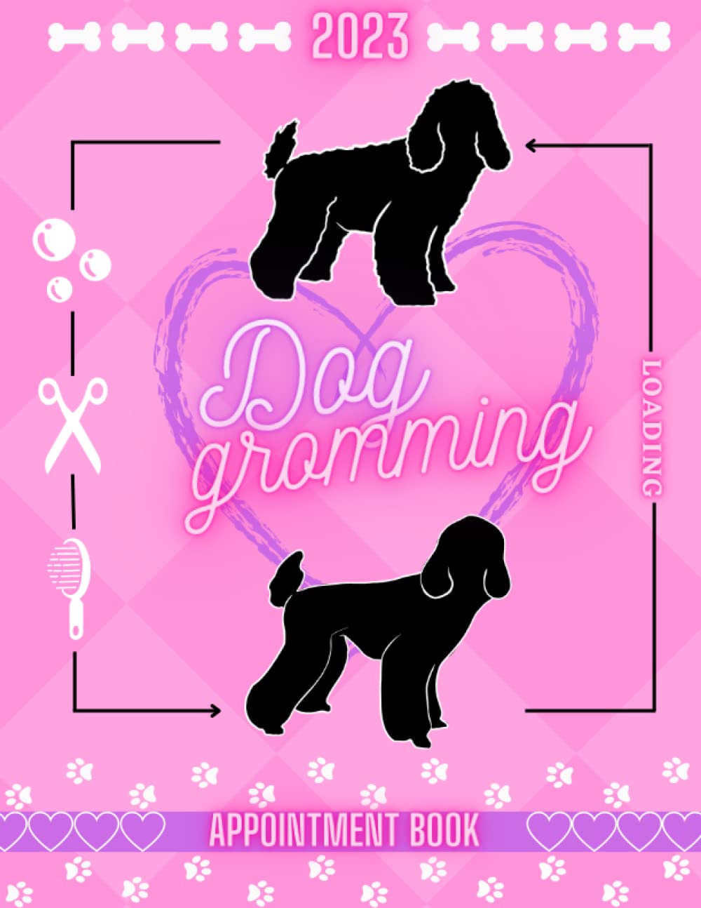 Dog Grooming Appointment Book 2023: Dated Daily Planner With Hourly Slots 7.00am - 9.00pm , 365 Day Diary For Pet Groomer / Walker , 2023 Calendar ... 104 slots in the logbook with customers data