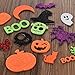 600 Pieces Halloween Stickers Glitter Foam Stickers Halloween Craft Stickers for Halloween Party Supplies